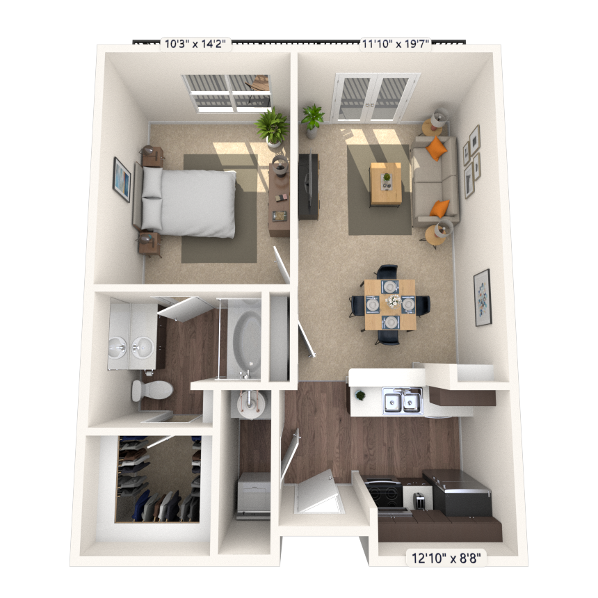 Floorplan image of unit 3138